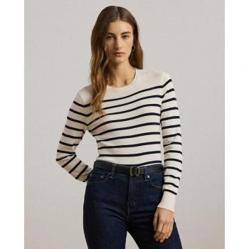 Pull crépé couleur crème avec motif marin – Ralph Lauren