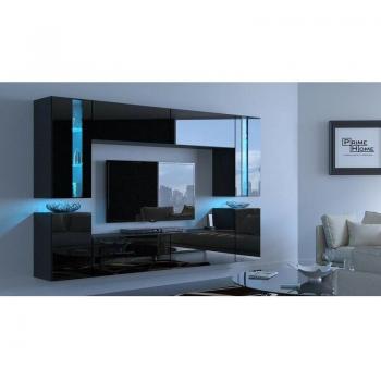 Viva – Ensemble de rangement TV « Concept 24‑HG‑B‑1 » noir brillant – longueur 240 cm