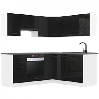 Cuisine Design Équipée Sarah Noir Brillant