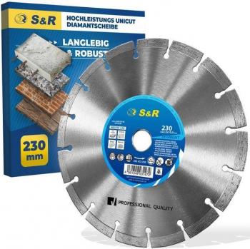 S&R Diamanttrennscheibe PREMIUM – 230 mm Ø, 22,2 mm Breite, 2,6 