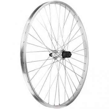Rueda MTB Trasera 26'' X 1.75 Aluminio Plateada