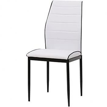 Madison Esszimmerstühle – 4er Set, Kunstleder, Weiß