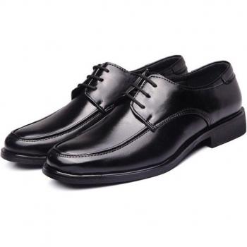 Chaussures à lacets homme en cuir noir