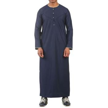 Arabian Navy Thobez with Golden Embellishments – Size 58R