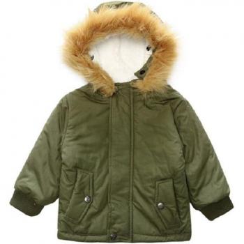 Hooyi Kids' Dark Green Wool Blend Down Jacket