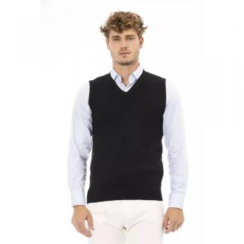 Alpha Studio Black Viscose Vest