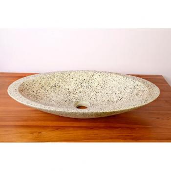 Saniteck Vasque Ovalée Grise Terrazzo Moderne