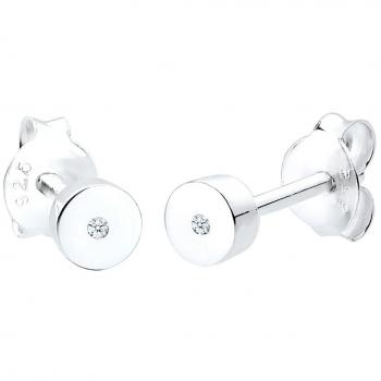 DIAMORE Ohrstecker Damen mit Diamant (0.02 ct) aus 925 Sterling Silber