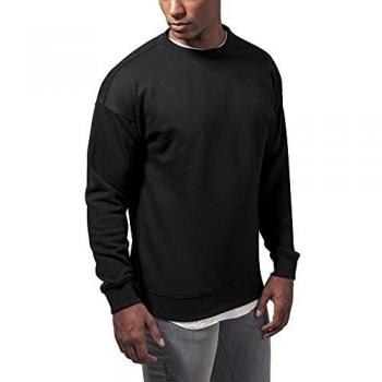 Urban Classics Long-sleeve Shirt Basic Crewneck Black M to XXL for Men