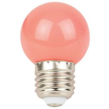G45 E27 LED Lamp Roze – Showgear Prikkabel Compatibel 1W