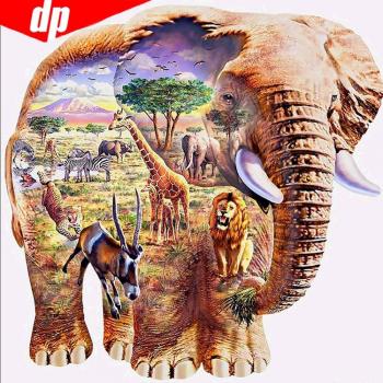 5D Elefant Diamantkunst zum Selbermachen 30x30CM