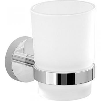Set di Portaspazzolini a Parete in Acciaio Inox con Rotazione di 180° e Scomparto Interno