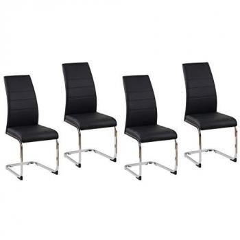 Schwingstuhl SallyC 4er-Set in Schwarz