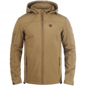 Indicode Softshelljacke für Herren, Modell Jonas, mit abnehmbarer Kapuze