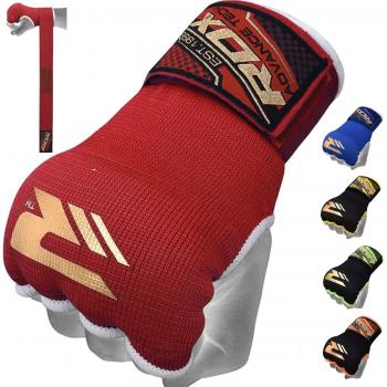 RDX Knuckle Protection Inner Gloves – Gel Padding, Wrist Strap, XL / Blue (OEKO‑TEX Certified)