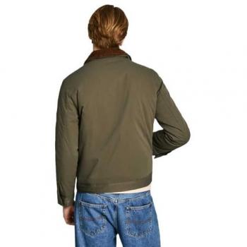 Pepe Jeans Herren Jacke Tarrington mit Eingrifftaschen, Oliv, Größe S