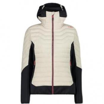 CMP Women Beige Ski Jacket Size L Waterproof Windproof with Hood