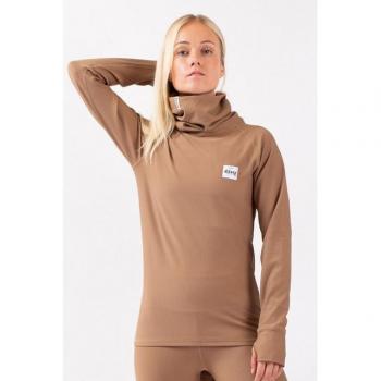 Eivy Icecold Gaiter Rib Top – Thermo‑Shirt (Café Braun)
