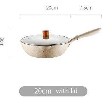 Poêle Wok à Fond Épais Maifan Couvert