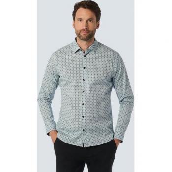 NO EXCESS „Cloud“ Muster Long Sleeve – Herren Hemd, Normalgröße