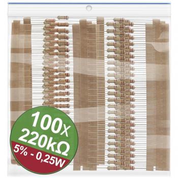 Assortimento Resistenze a Film di Carbonio 220 kΩ 0.25 W 5%