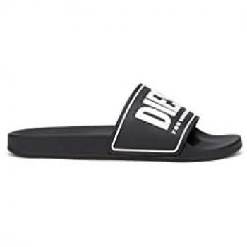 Men's Diesel Black 10 US 3D Pool Slides