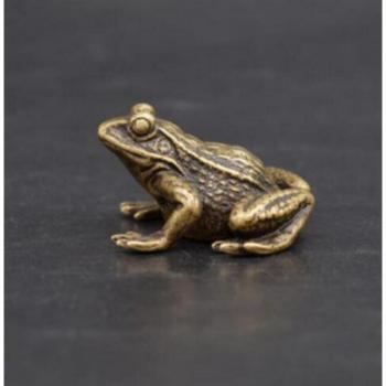 Grenouille miniature en cuivre – Collection d’art chinois ancien, laiton 6