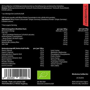 ORGAINIC Bio Erdbeere Whey Protein