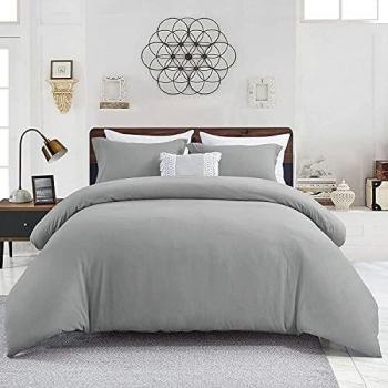 Set Letto Singolo WAAVVE 150x200 Grigio con copripiumino