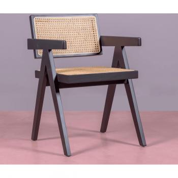 Núcleo Nest – Asiento Clásico con Reposabrazos en Rattan