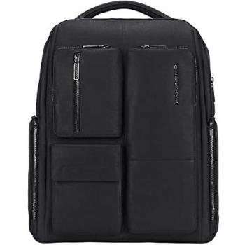 Black Leather Men's Backpack