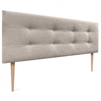 Cabezales de Cama Acolchado Capitone 8cm Beige