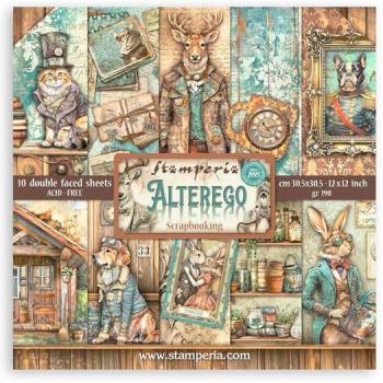 Scrapbook‑Set „Alterego“ mit 10 Motive-Blättern