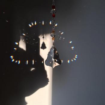 Glass Maple Leaf Prism Sun Catcher