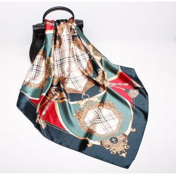 Silk Satin Square Scarf for Women