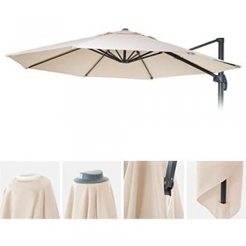 Protection de parasol MENDLER HWC-A96 8 baleines rondes Ø4m 220g/m²