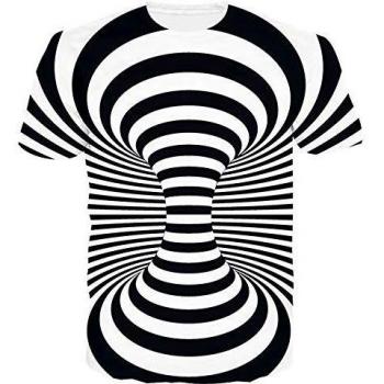Hombre Camiseta SunFocus Verano Personazied Impresión Fresca 3D Manga Corta Divertidas Casual Tops para Uso Diario M