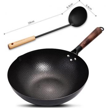 Utensilio de cocina chino: olla de hierro 32 cm