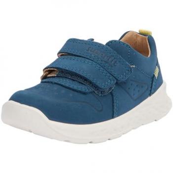 Chaussures enfant superfit basse Breeze bleu/jaune à scratch largeur moyenne