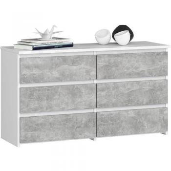Weiße Kommode Akord CL100 mit Betonfront