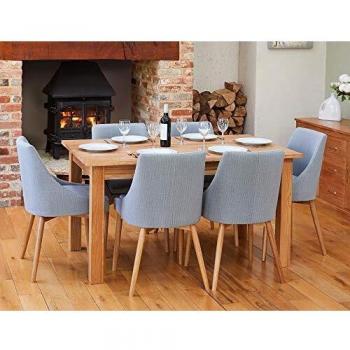 Blue‑Grey Chair Set for Baumhaus Oak Extendable Table