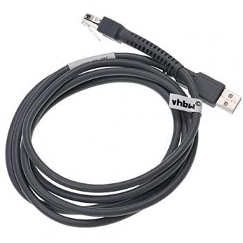 Câble de données USB 2.0 Mâle → RJ45 Mâle – 2 m – Gris – Lecteur code‑barres Heron D130