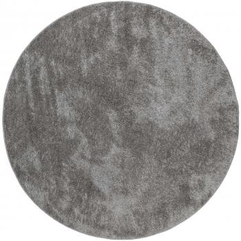 Tapis Doux Rond Gris Clair 120 cm