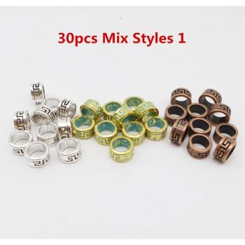 50pcs Viking Rune Hair Beads