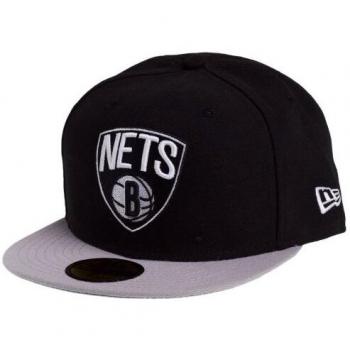 New Era NBA Basic Brooklyn Nets 59Fifty Fitted Baseball Hat for Men, Noir
