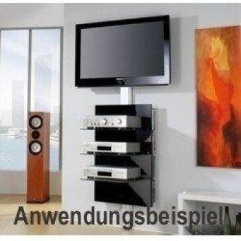 VCM Xeno‑1 Wandregal mit Glas – Elegante HiFi‑Halterung für Receiver, CD‑& DVD‑Player