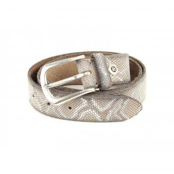 Ceinture SABIA en cuir argent par B.Belt 100