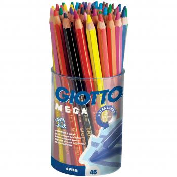 Matite colorate Giotto Mega in conf. 48 colori assortiti F518100