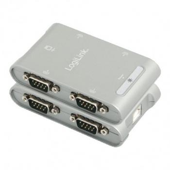 LogiLink Adaptateur USB 2.0 4 ports série RS-232