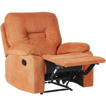 Bergen Modern Reclining Armchair – Manual, Orange Fabric